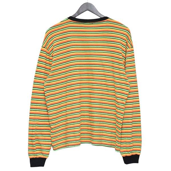 ARIES（アリーズ） ARIES Striped Pocket LS Tee マルチボーダーロング 