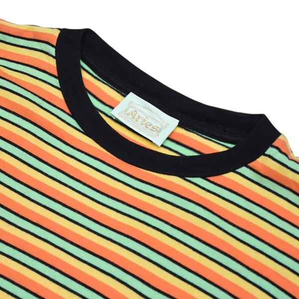 ARIES（アリーズ） ARIES Striped Pocket LS Tee マルチボーダーロング 