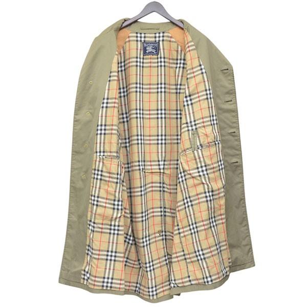 【良品】バーバリー ステンカラーコート バルマカーンコート XL ノバチェック BURBERRY（バーバリー） バーバリーズ Burberry's 裏地ノバチェック