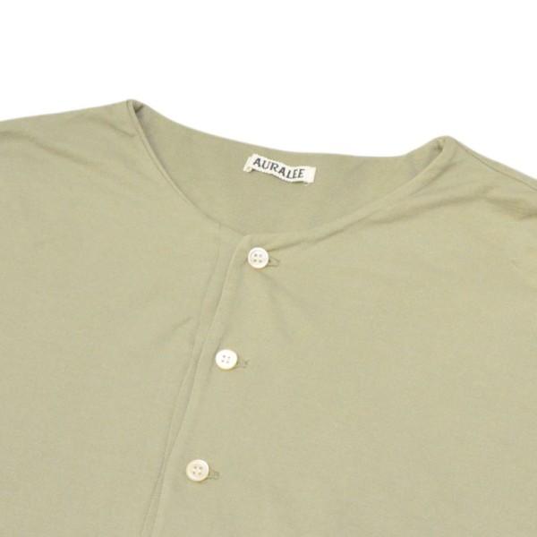AURALEE（オーラリー） AURALEE HIGH GAUGE PIQUE DOUBLE CLOTH HENLEY