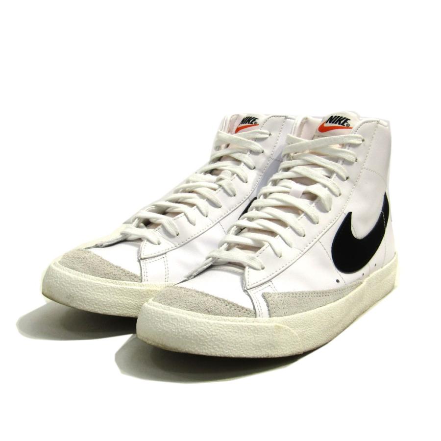 Nike Blazer Mid 77 Vintage ブレーザー ミッド スニーカー ホワイト ブラック サイズ 27 5ｃｍ 神戸元町店 21 ブランド古着カインドオル 通販 Yahoo ショッピング