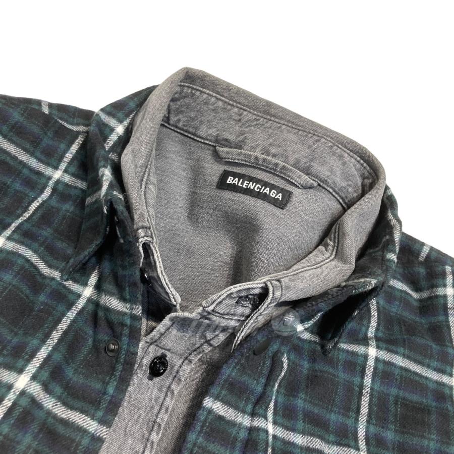 BALENCIAGA 【値下げ】BALENCIAGA ベストレイヤード 切替チェック 