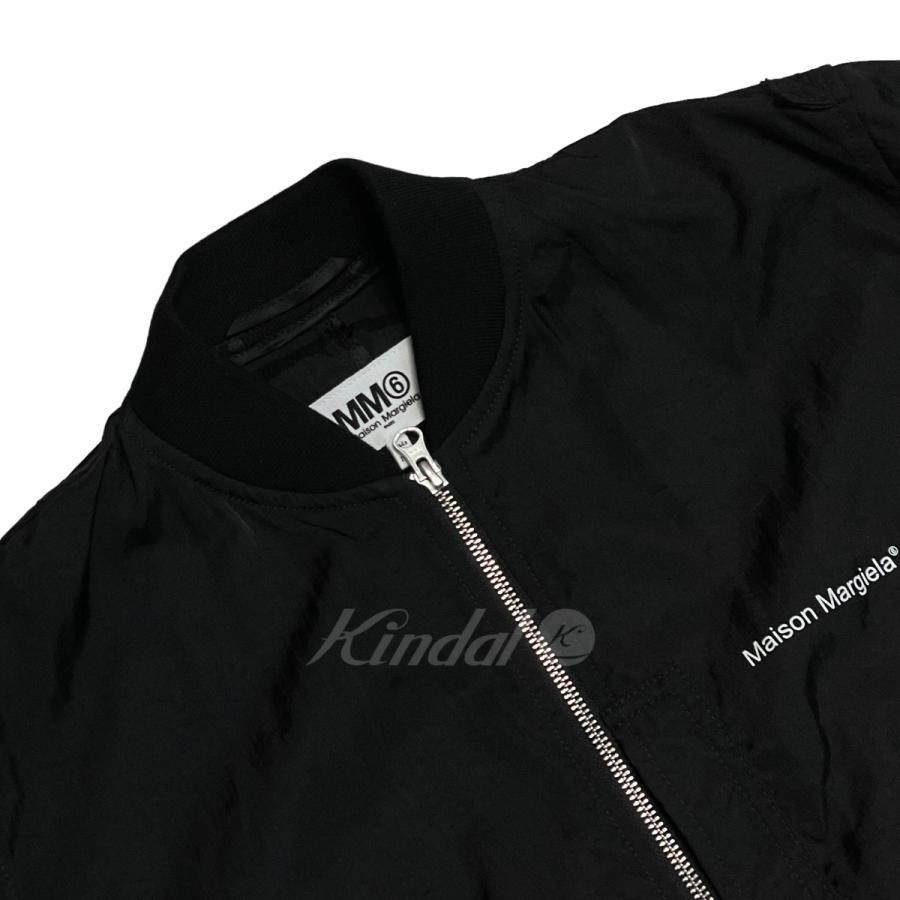 MM6 Maison Margiela ロゴプリント ナイロン ロングブルゾン MM6 Maison Margiela ロゴプリント ナイロン ロングブルゾン