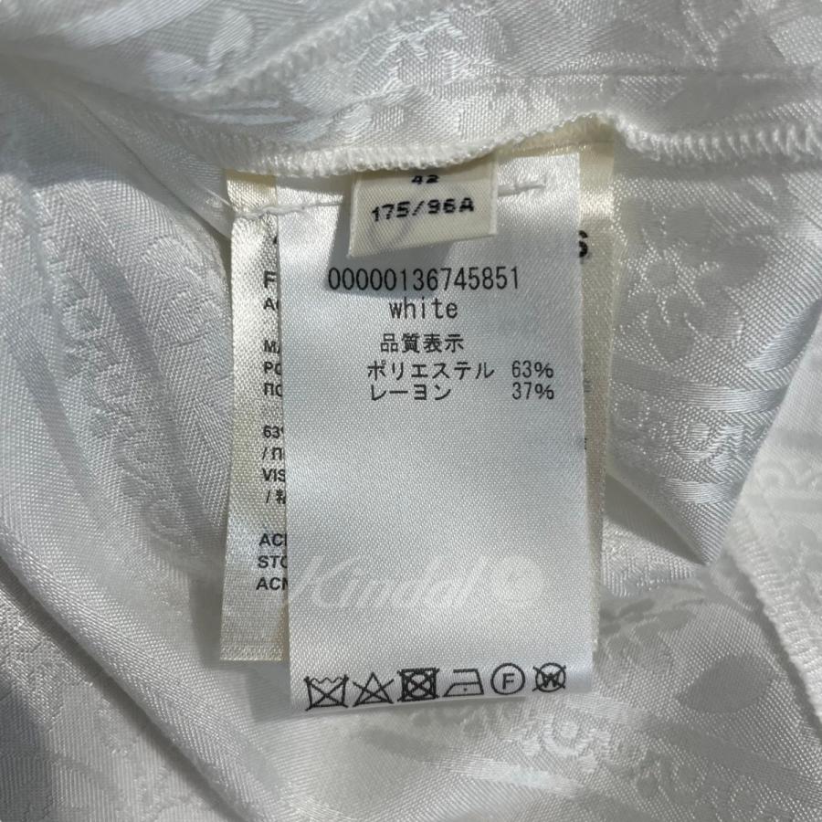 値下げ】ACNE STUDIOS フローラルジャガード織りサテンシャツ ホワイト 