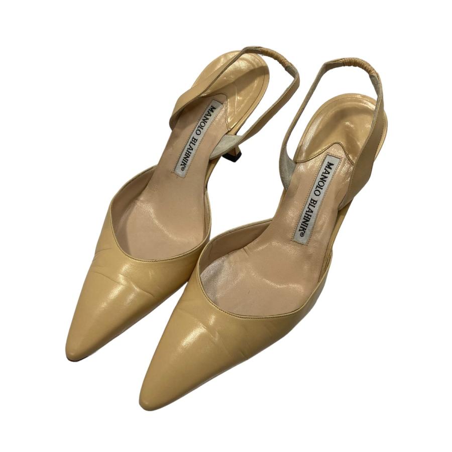 マノロブラニク MANOLO BLAHNIK ヒールパンプス ベージュ サイズ：35 1 