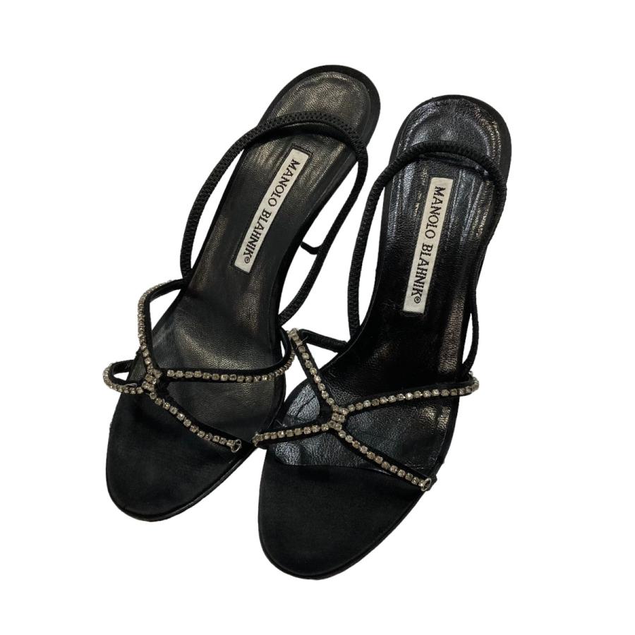 マノロブラニク MANOLO BLAHNIK ポニー ストラップ パンプス-