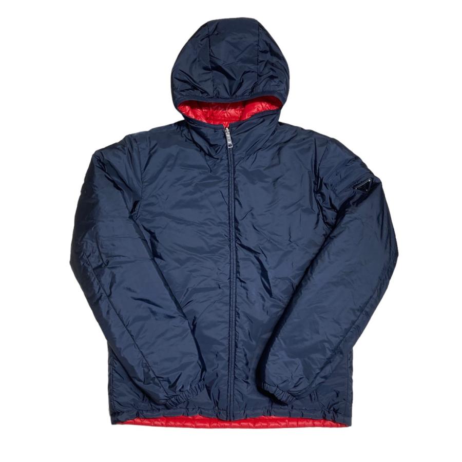 値下げ】PRADA リバーシブルダウンジャケット／SGH037 ネイビー サイズ 