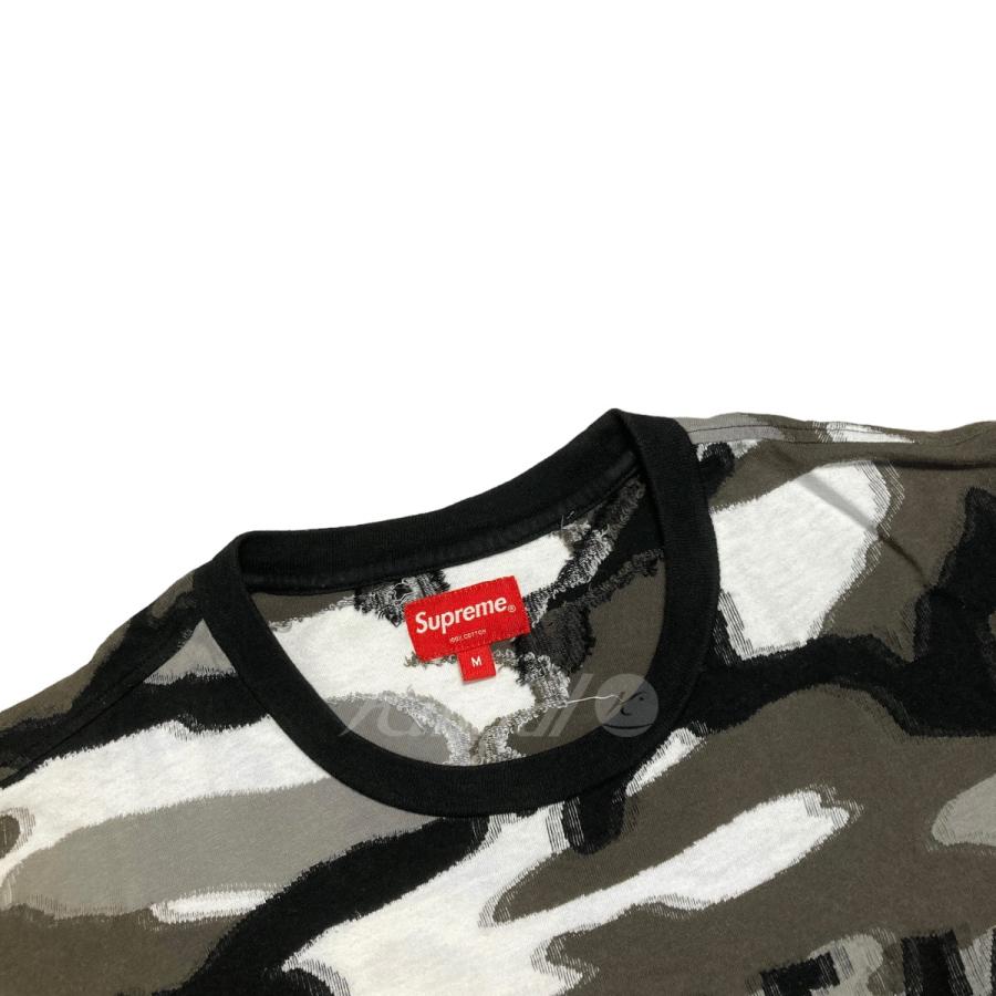 シュプリーム SUPREME 2021AW　Intersia Camo S／S Top　カモフラ　半袖カットソー　Tシャツ グレー サイズ：M｜kindal｜03