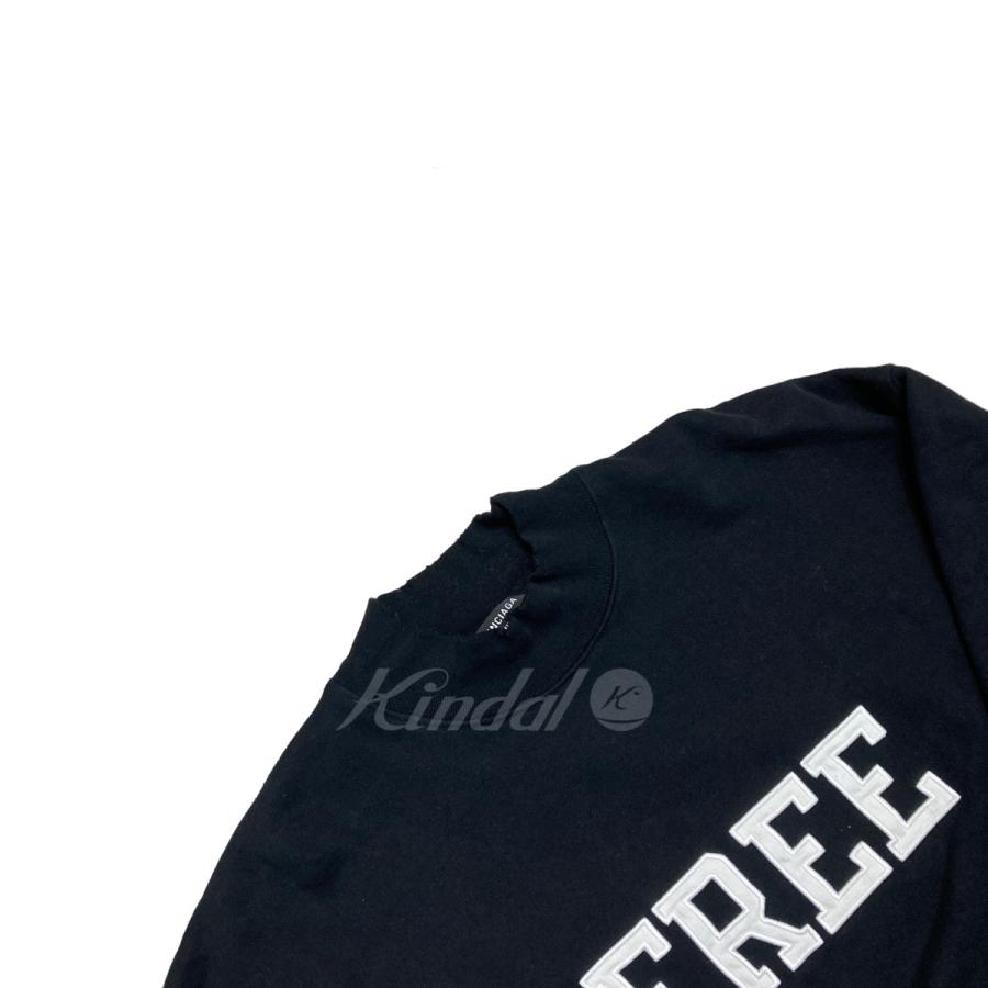 値下げ】BALENCIAGA FREEロゴ ダメージ加工 モックネックスウェット 