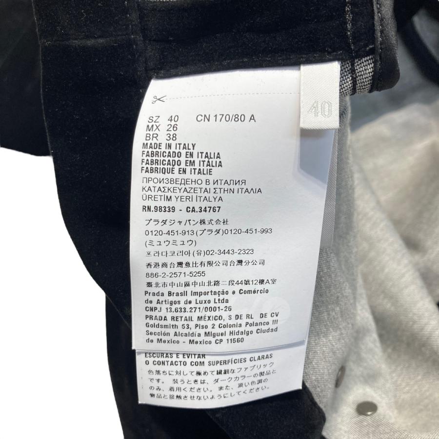 【値下げ】PRADA ベルベットデニムジャケット ブラック サイズ：40 (神戸元町店)｜kindal｜05