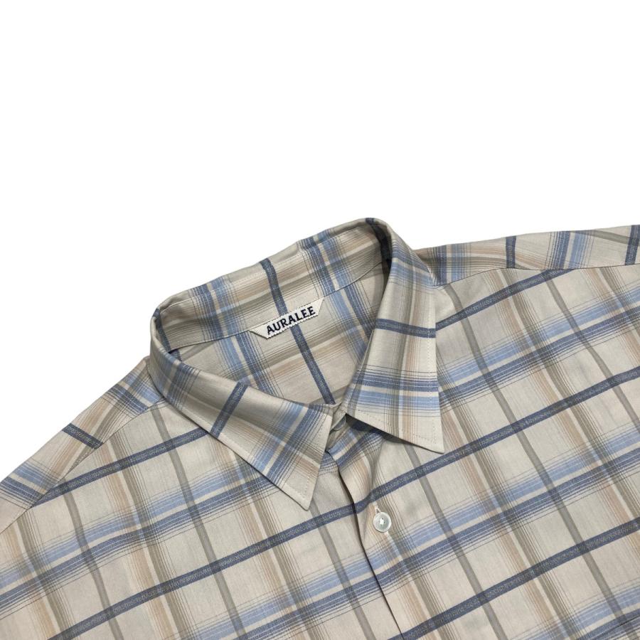 AURALEE オーラリー 24SS SUPER LIGHT WOOL CHECK SHIRT チェック 
