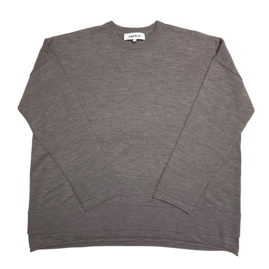 エンフォルド ENFOLD 22AW レイヤーヘム BOX PULLOVER ハイゲージ 