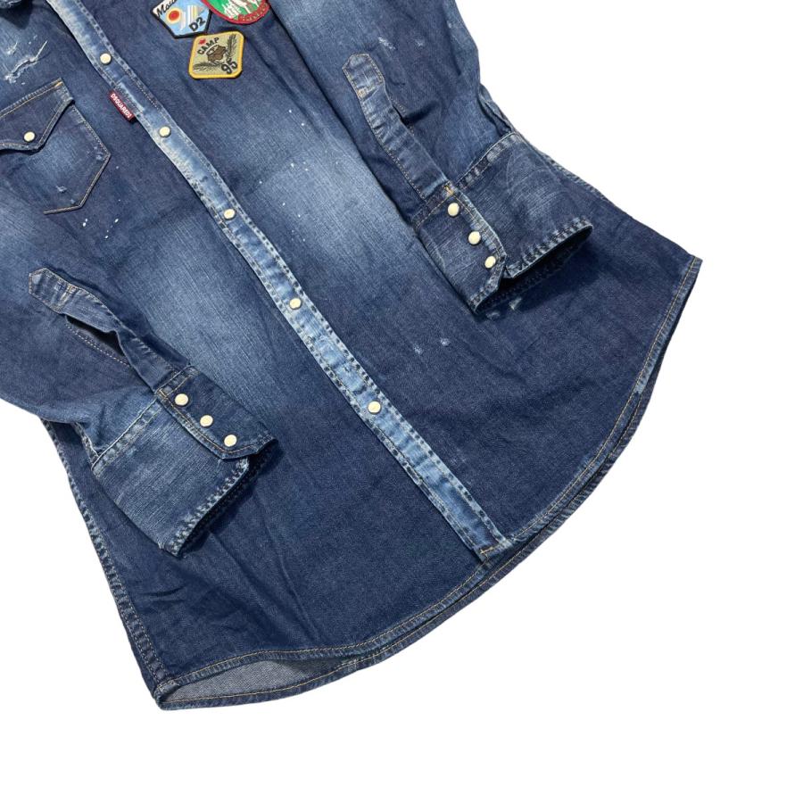 DSQUARED2 ディースクエアード ダメージ加工 マルチワッペン デニム 