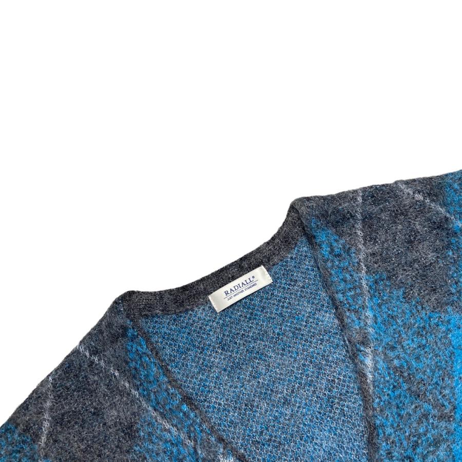 値下げ】RADIALL CARDIGAN SWEATER L S アーガイル柄 モヘアニット 