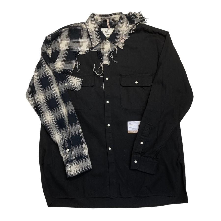ミハラヤスヒロ MIHARA YASUHIRO Hirf Broken Shirts ドッキング長袖 