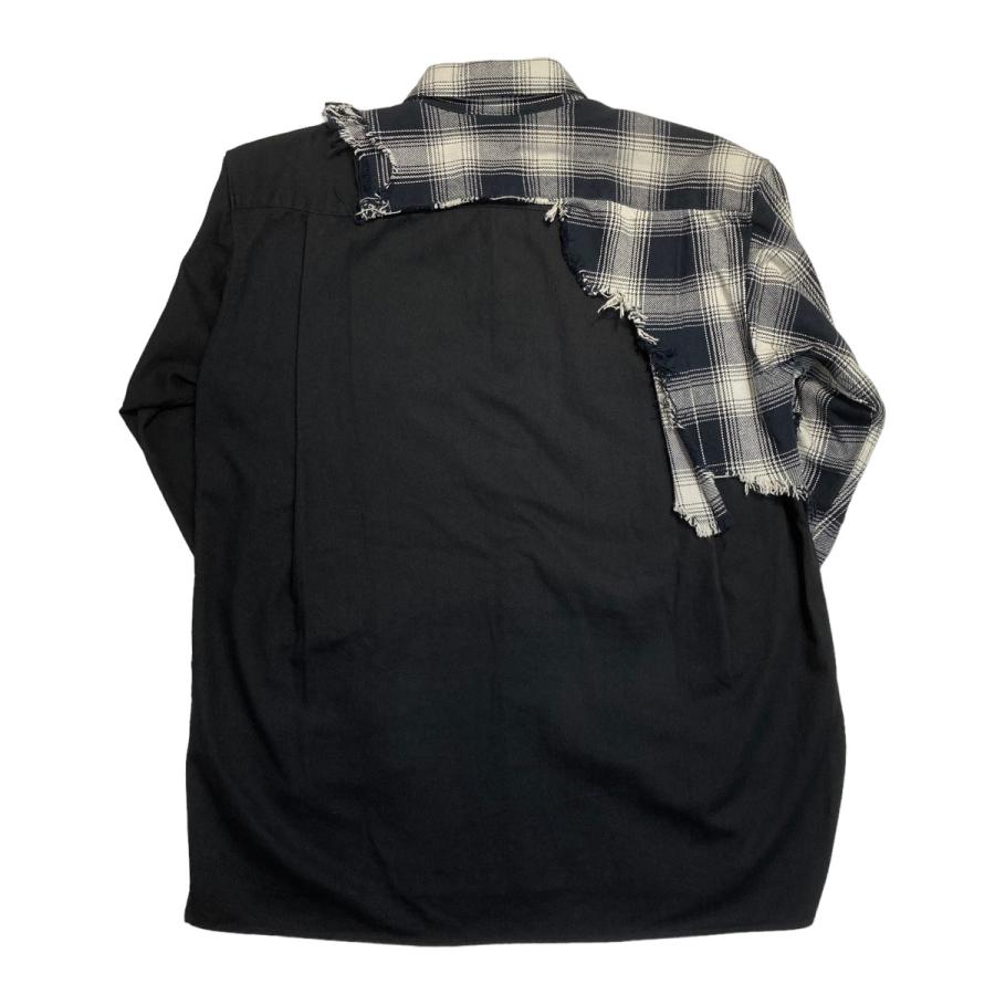 ミハラヤスヒロ MIHARA YASUHIRO Hirf Broken Shirts ドッキング長袖 