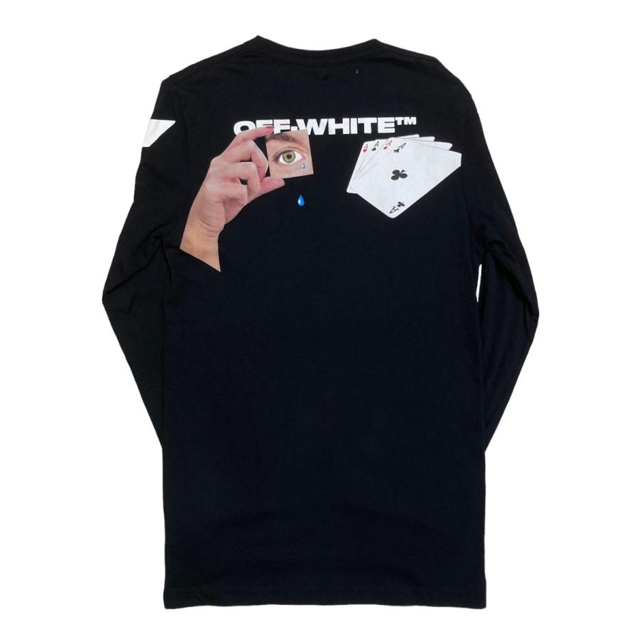 オフホワイト OFFWHITE トランプ プリント長袖Tシャツ 