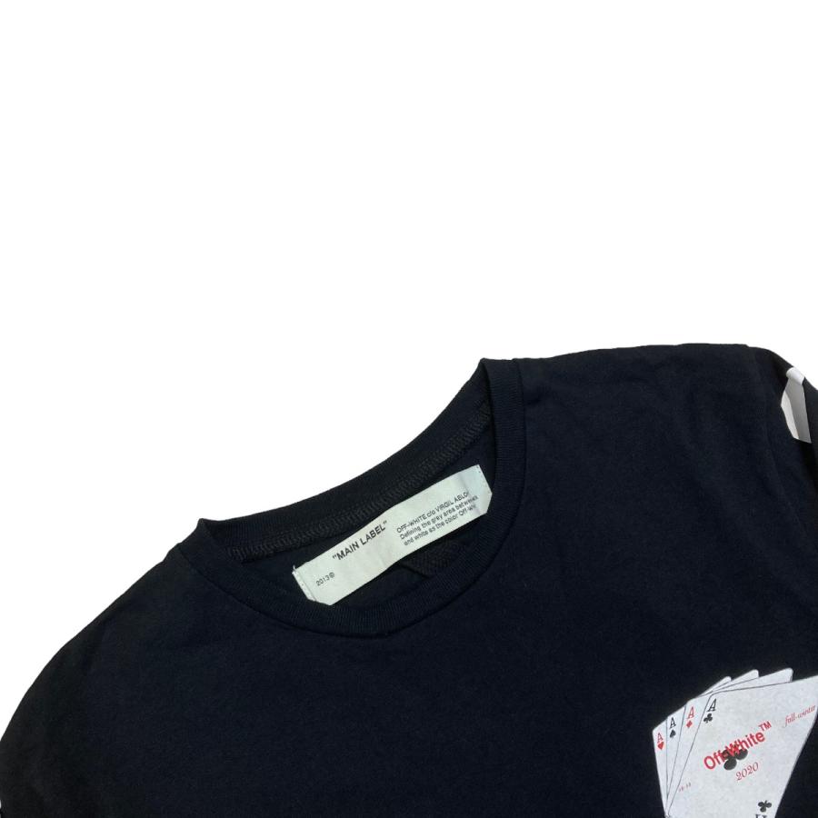 オフホワイト OFFWHITE トランプ プリント長袖Tシャツ 