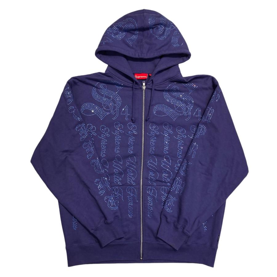 Supreme シュプリーム 22SS Rhinestone Zip Hooded Sweat ライン 