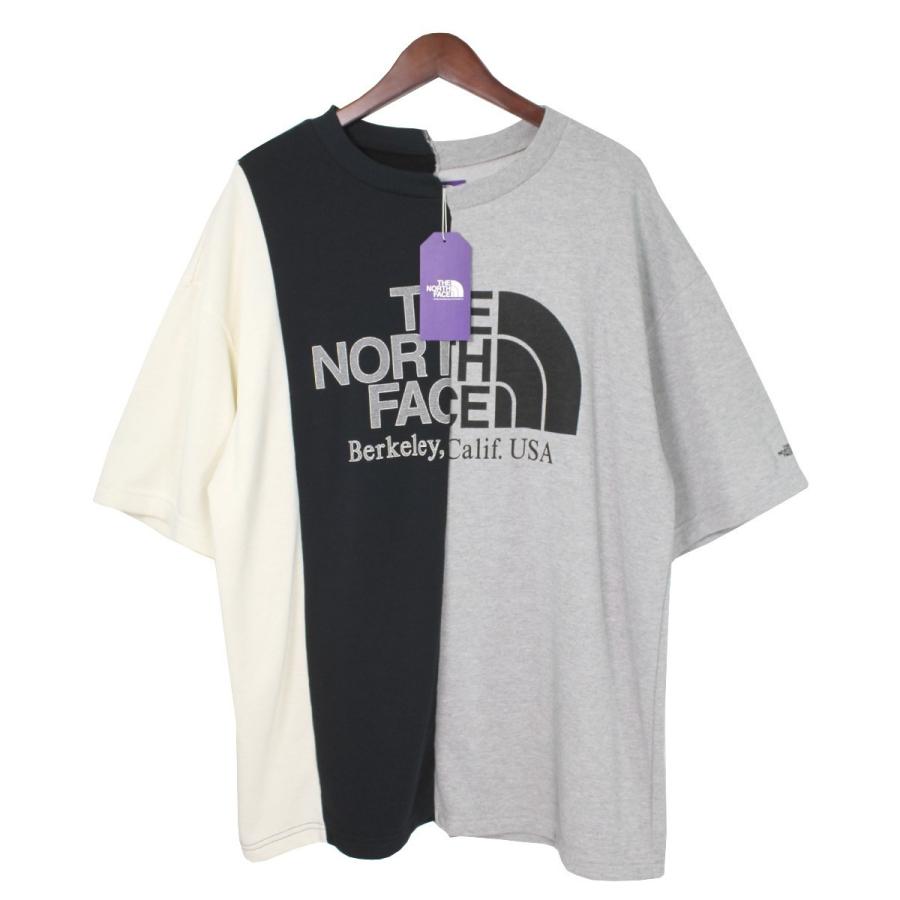 the north face purple label asymmetry logo tee