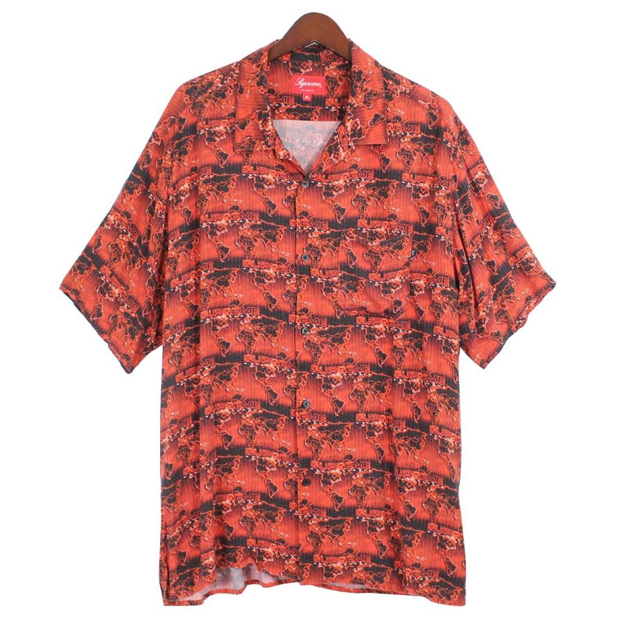 Supreme 【値下げ】SUPREME 18ss World Famous Rayon Shirt マルチロゴ 