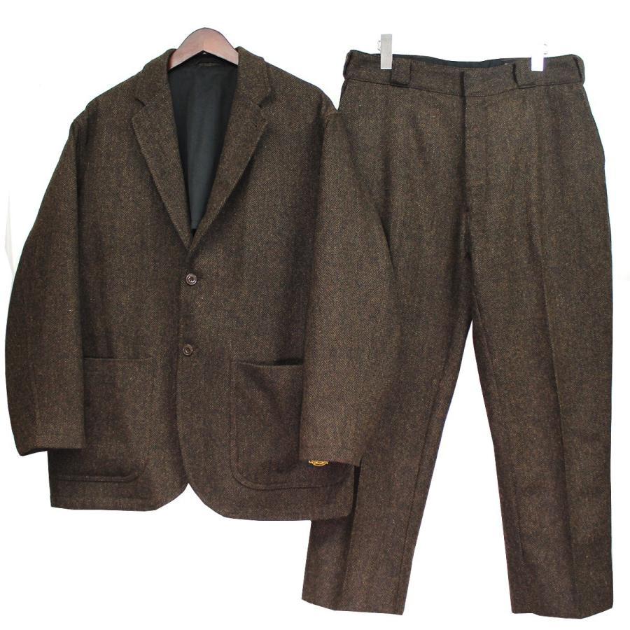 TRIPSTER×Dickies×BEAMS 19AW ツイードセットアップ スーツ ブラウン 