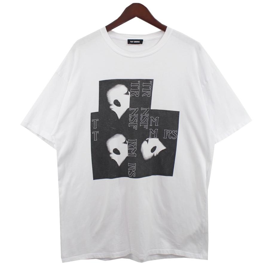 19ss raf simons ホワイトカップルTシャツ