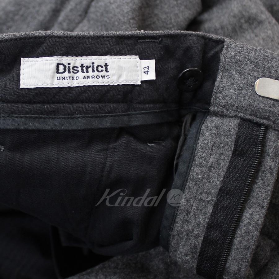 【2月14日値下】District UNITED ARROWS ウールスラックス パンツ グレー サイズ：42 (吉祥寺店)｜kindal｜05