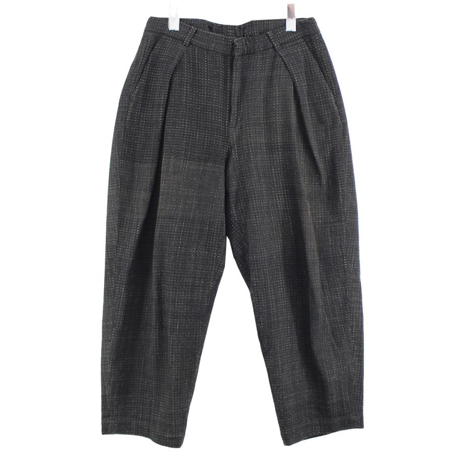 COLINA Garabo lite Sashiko W-Tuck Pants ZAKURO 刺し子 タックパンツ 