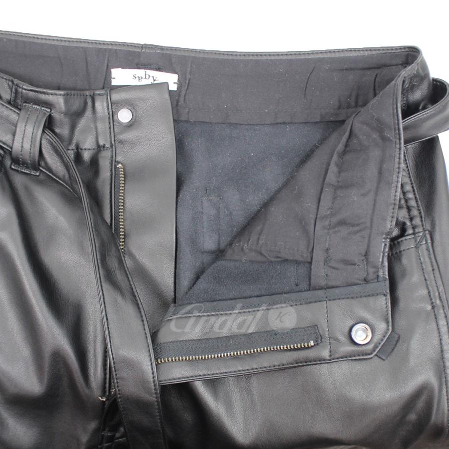 saby 20AW SUPER BIG PANTS WASHABLE LAMB SKIN フェイクレザーパンツ 