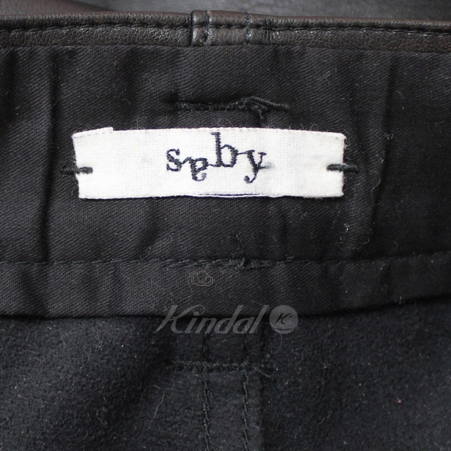 saby 20AW SUPER BIG PANTS WASHABLE LAMB SKIN フェイクレザーパンツ 