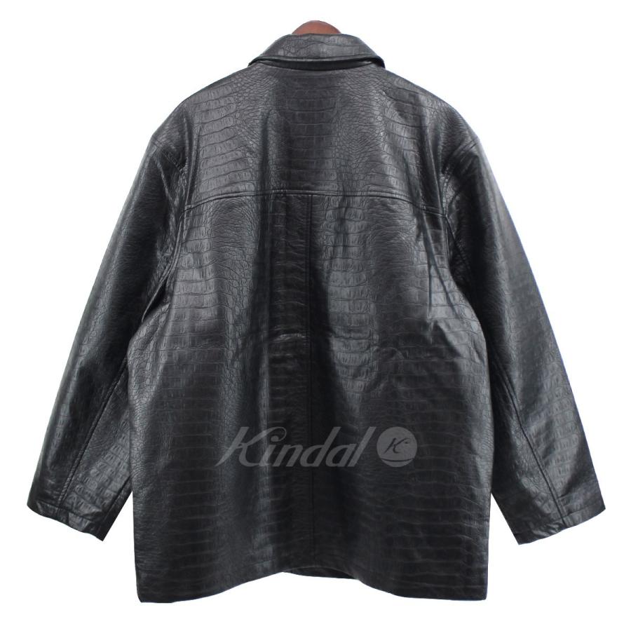 【値下げ】SUPREME 22SS Faux Croc Car Coat フェイク クロコ カー コート カーコート ブラック サイズ：M (吉祥寺店)