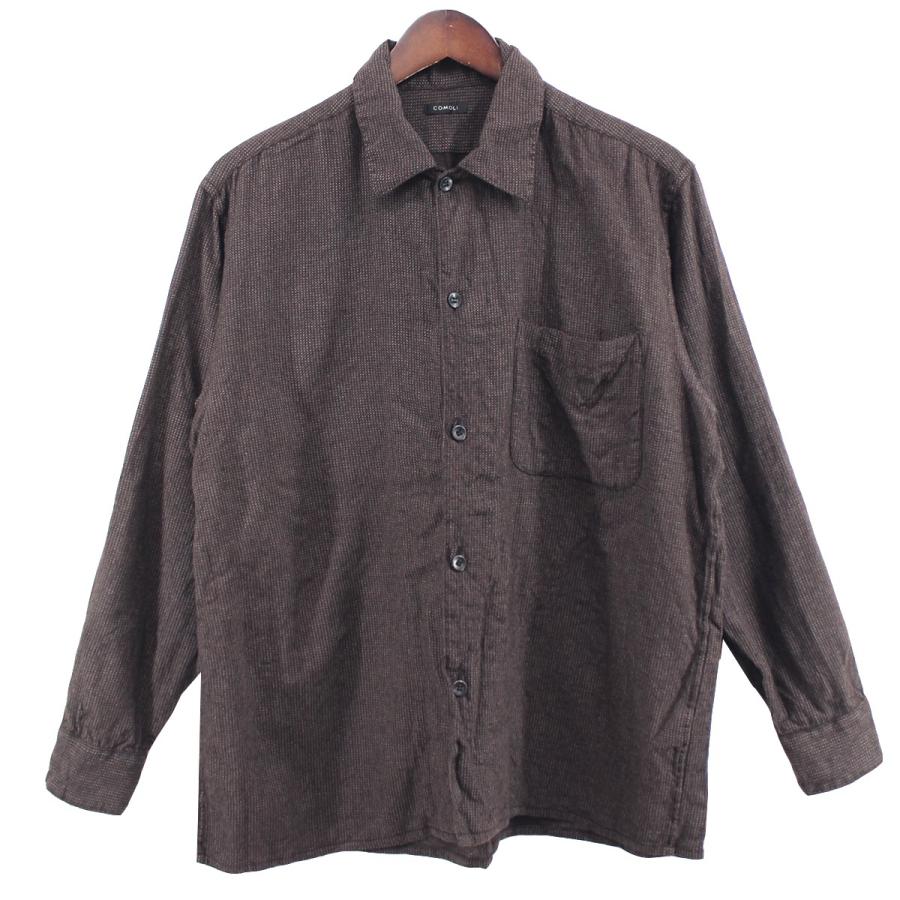COMOLI 【値下げ】COMOLI 20SS ウールシャツ 長袖シャツ ブラウン 