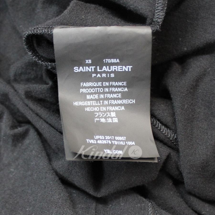 スモーキング リップ シガー ロゴ Tシャツ ブラックSAINT LAURENT-