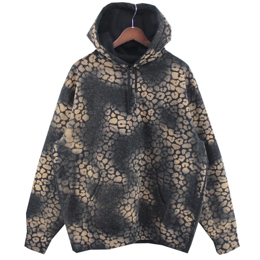 supreme bleached leopard hoodie