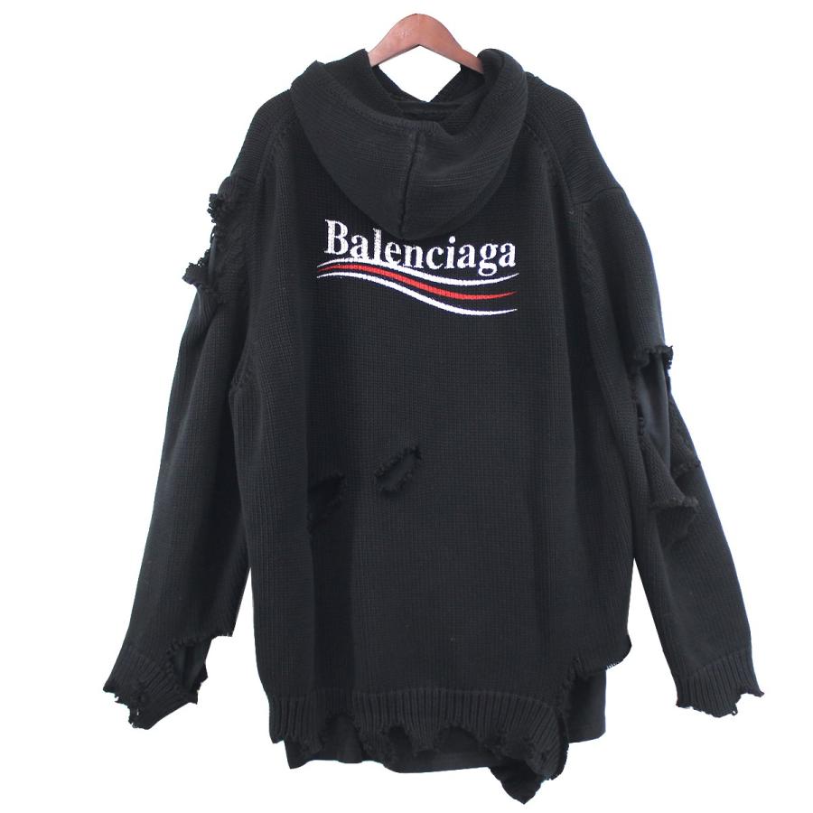 値下げ】BALENCIAGA 21AW Political Campaign Destroyed Hoodie  