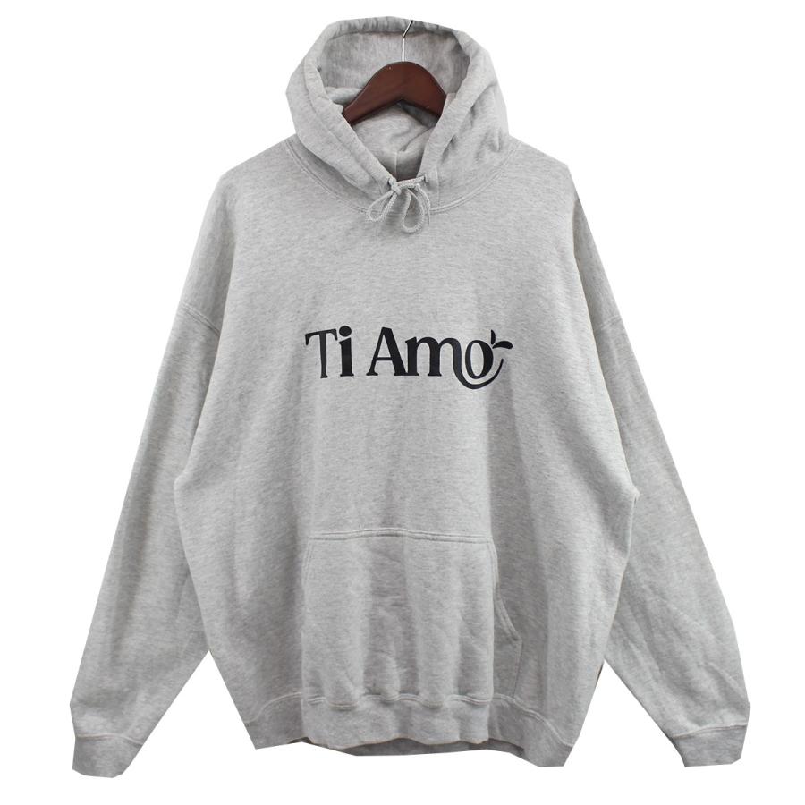 値下げ】Ti Amo Ti Logo Hooded ロゴ パーカー MINNANO取扱い グレー 