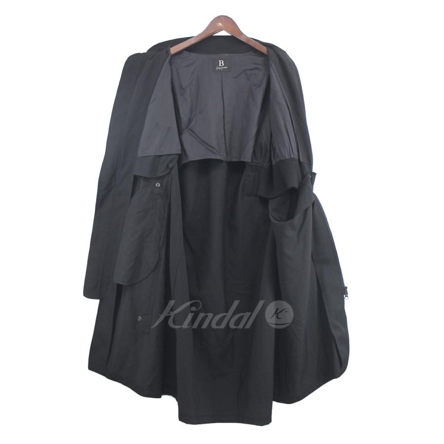 B Yohji Yamamoto 16AW ウールギャバブルゾンデザインジップコート 