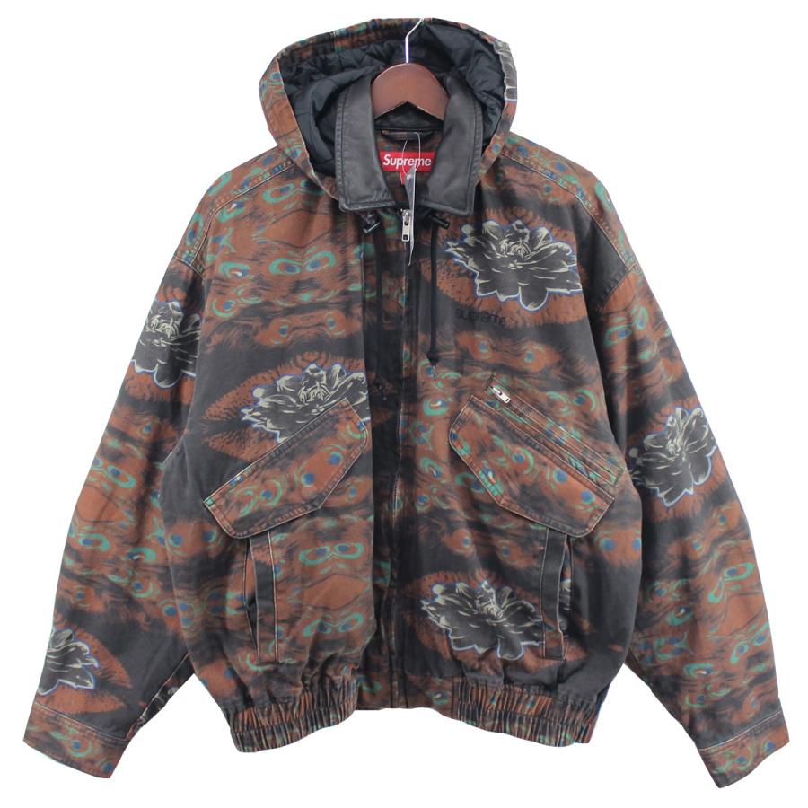 シュプリーム SUPREME 23AW Leather Collar Utility Jacket Peacock 