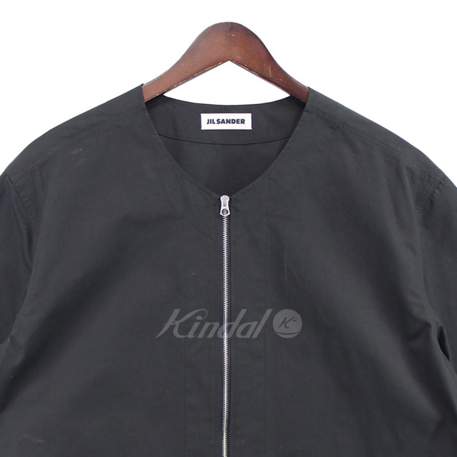 値下げ】JIL SANDER 22SS Zip Through Short Sleeve Overshirt Black  