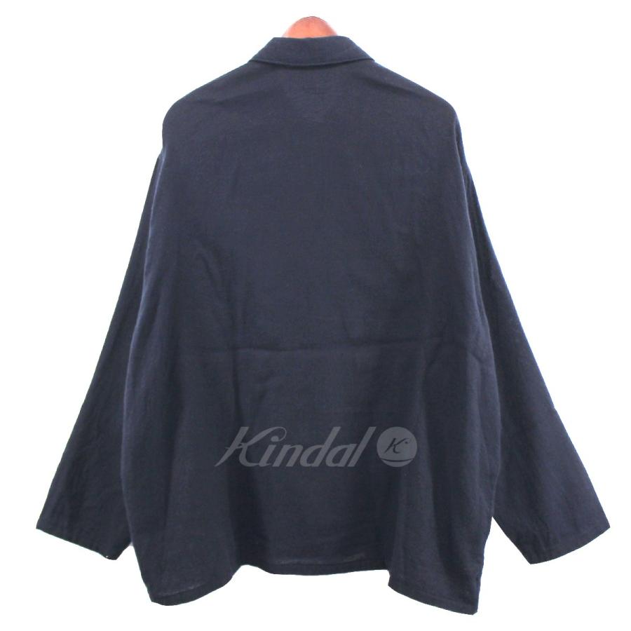 COMOLI 【値下げ】COMOLI 23SS カシミヤ和紙シャツジャケット ネイビー 