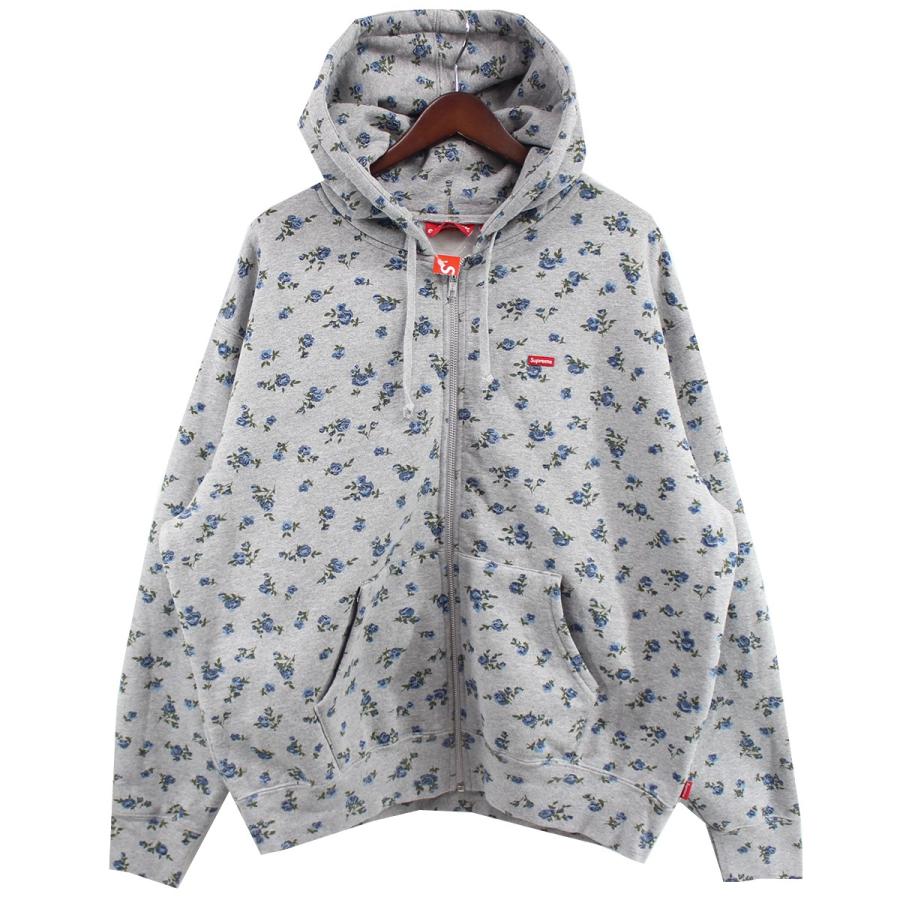 【値下げ】SUPREME 23AW Small Box Zip Up Hooded Sweatshirt Flowers フラワー　グレー サイズ：M  (吉祥寺店) : 8056000169676 : カインドオルYahoo!店 - 通販 - Yahoo!ショッピング