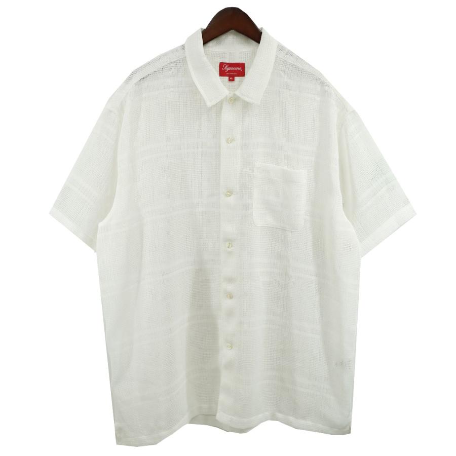値下げ】SUPREME 23SS Mesh Stripe S／S Shirt ロゴ メッシュ 