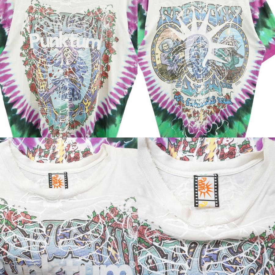 値下げ】Punktum ヴィンテージ リメイク タイダイ ダメージ加工 ロゴ T 