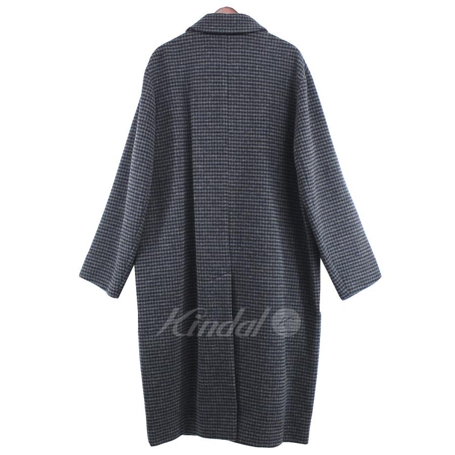 ATON ダブルロングコート グレー 04 ATON / エイトン】SUPER 160S DOUBLE SAXONY BALMACAAN COAT