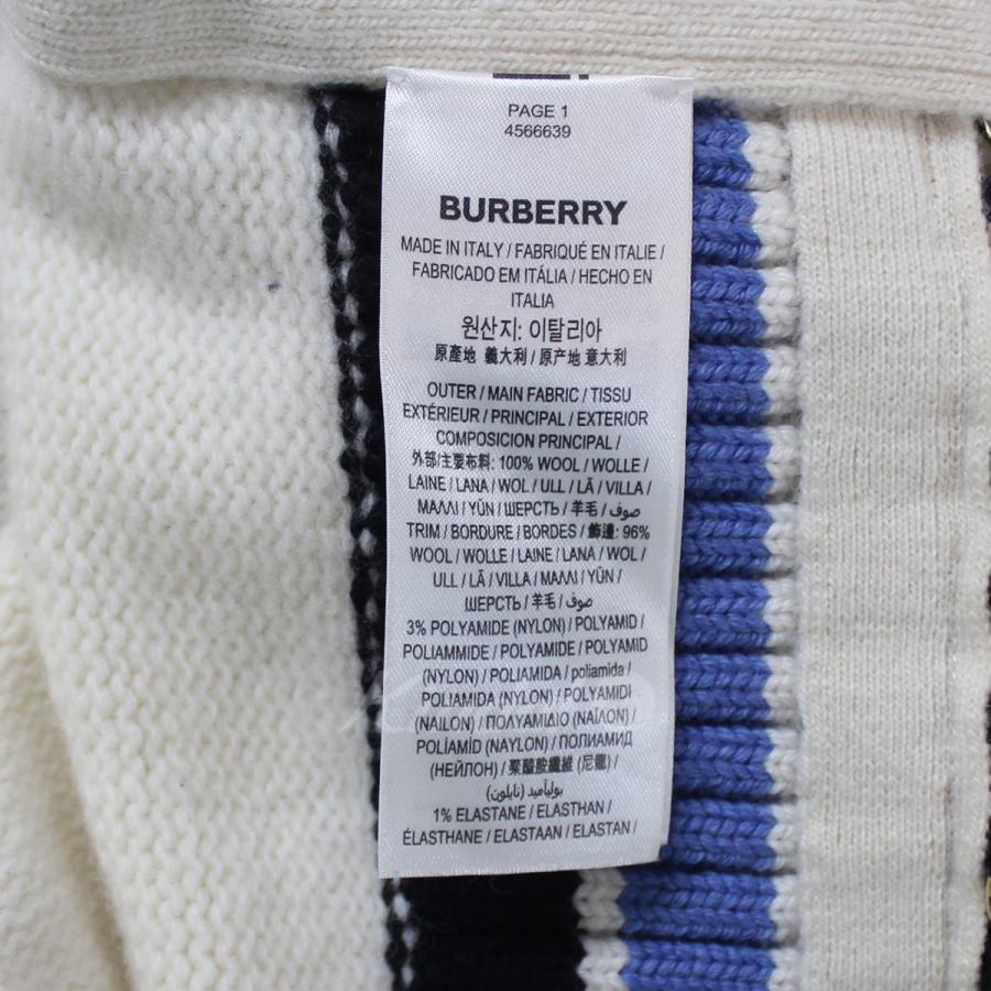 【値下げ】BURBERRY リングチェーン ボタン 装飾 Vネック チルデンニット セーター ホワイト サイズ：XS (吉祥寺店)｜kindal｜06