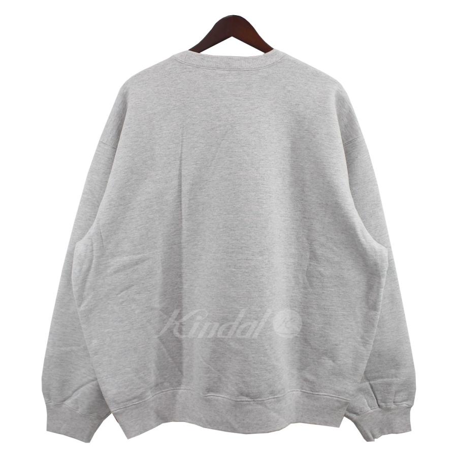 シュプリーム SUPREME 23SS Crest Crewneck 刺しゅう ロゴ クレスト クルーネック トレーナー グレー サイズ：L｜kindal｜02