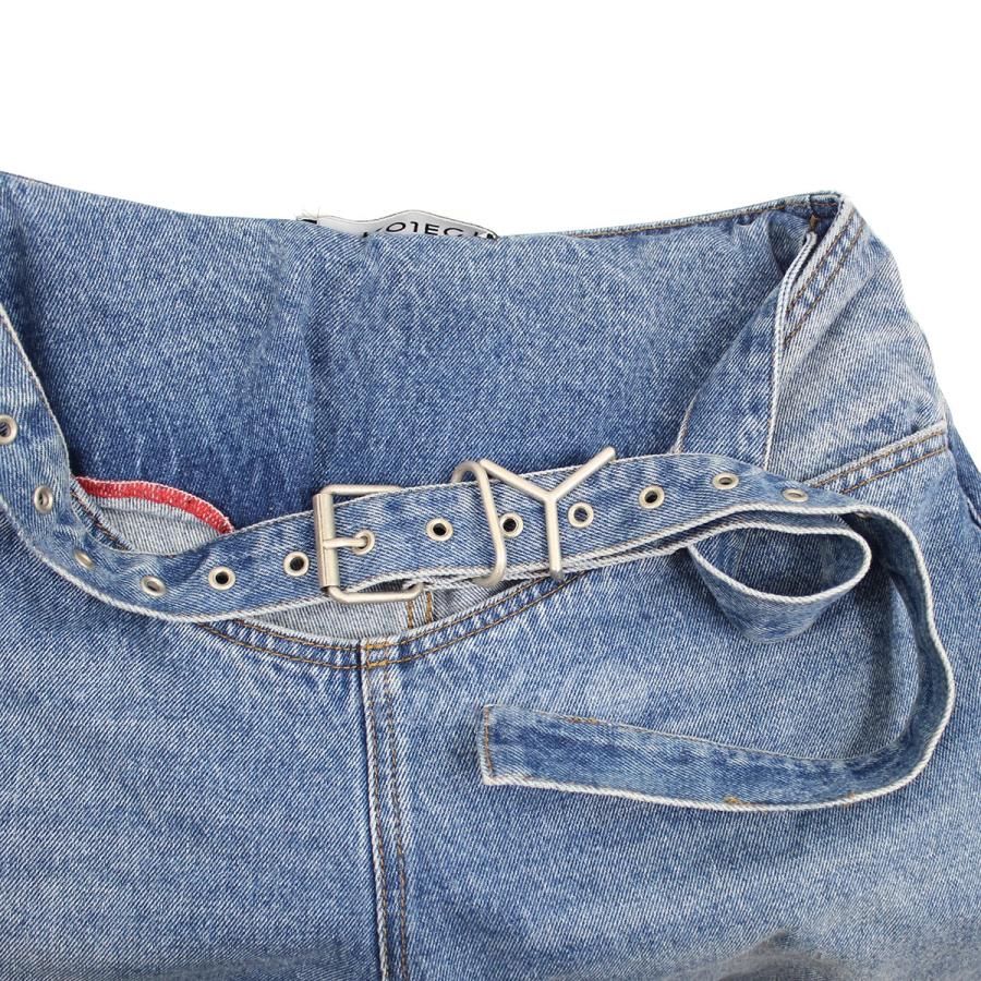 ワイプロジェクト Y．PROJECT Y Belt Arc Jeans ベルトアークジーンズ デニム パンツ ブルー サイズ：UNISEX 29｜kindal｜04