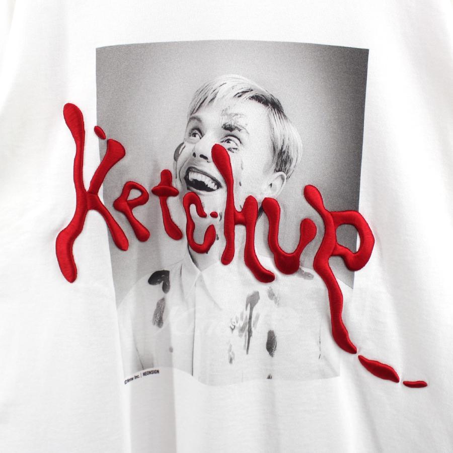 ネオンサイン NEON SIGN 24SS Mistake l／s T-Shirts Ketchup boy グラフィック長袖Tシャツ ホワイト サイ｜kindal｜02