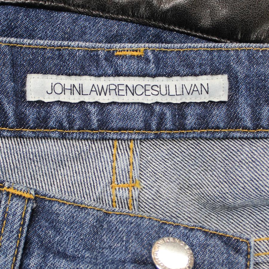 ジョンローレンスサリバン JOHN LAWRENCE SULLIVAN WOMEN DENIM＆FAKE LEATHER BI-COLOR PANTS｜kindal｜07